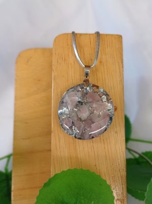 Colar orgonite quartzo  goiaba